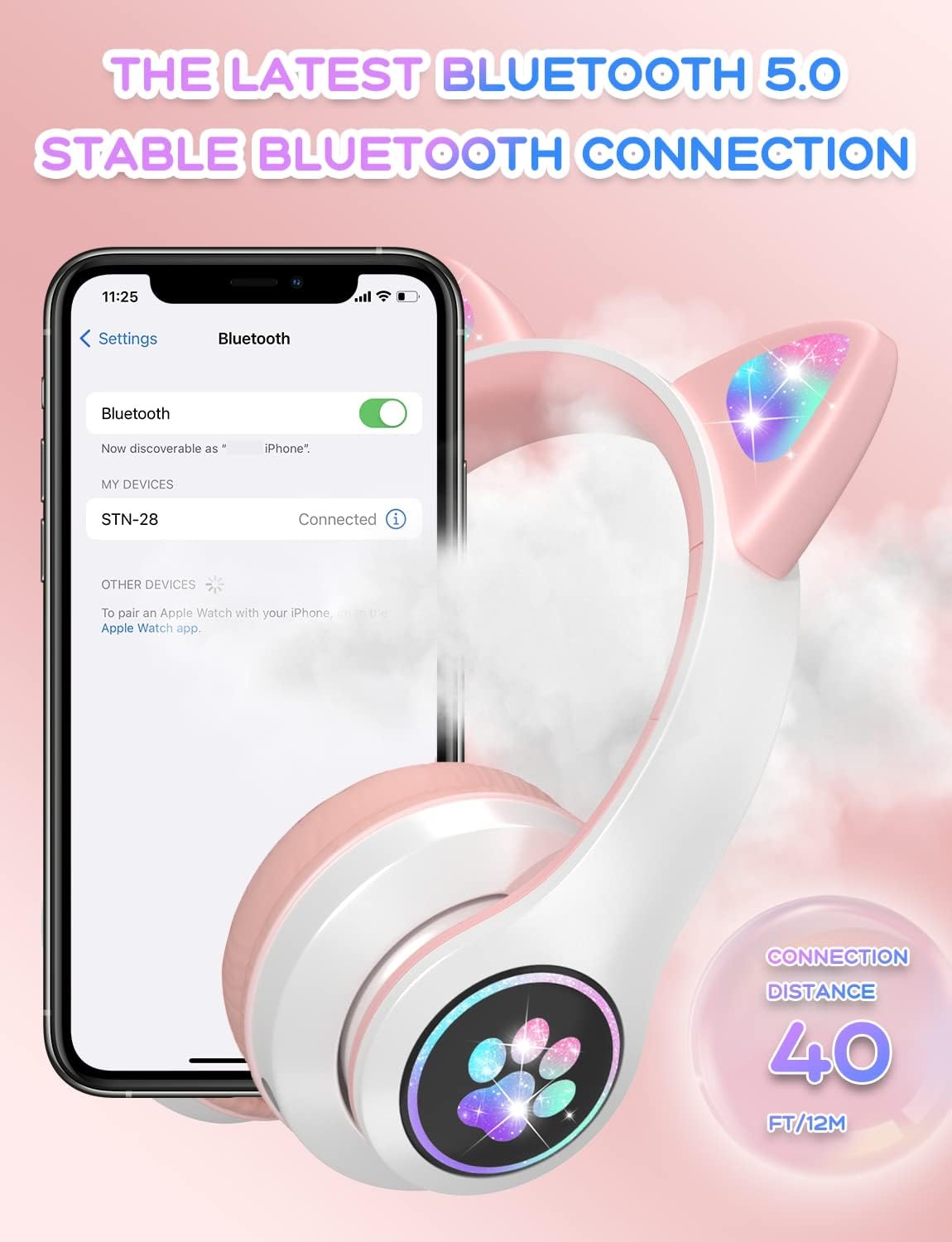 Kids Cat Headphones with Microphone