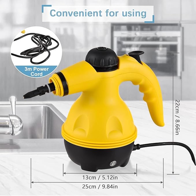 Hand Held Steam Cleaner JAPAN TECHNOLOGY 1200W High Temperature Pressurized Steam Cleaning
