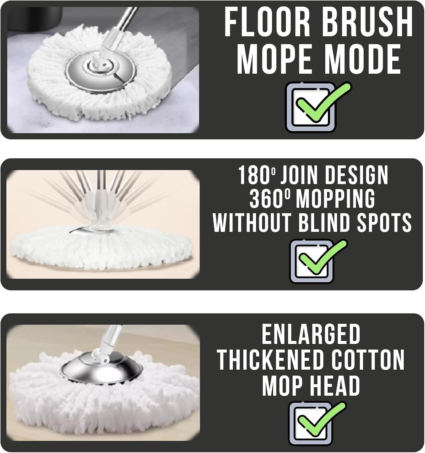 Premium Quality 360° Easy Spin Mop And Bucket Set Home Cleaner