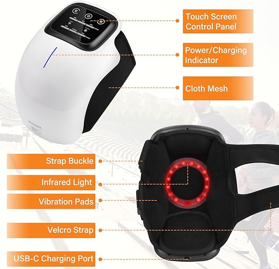 3-in-1 Knee Massager with Heat & Hand-Like Neck Massager