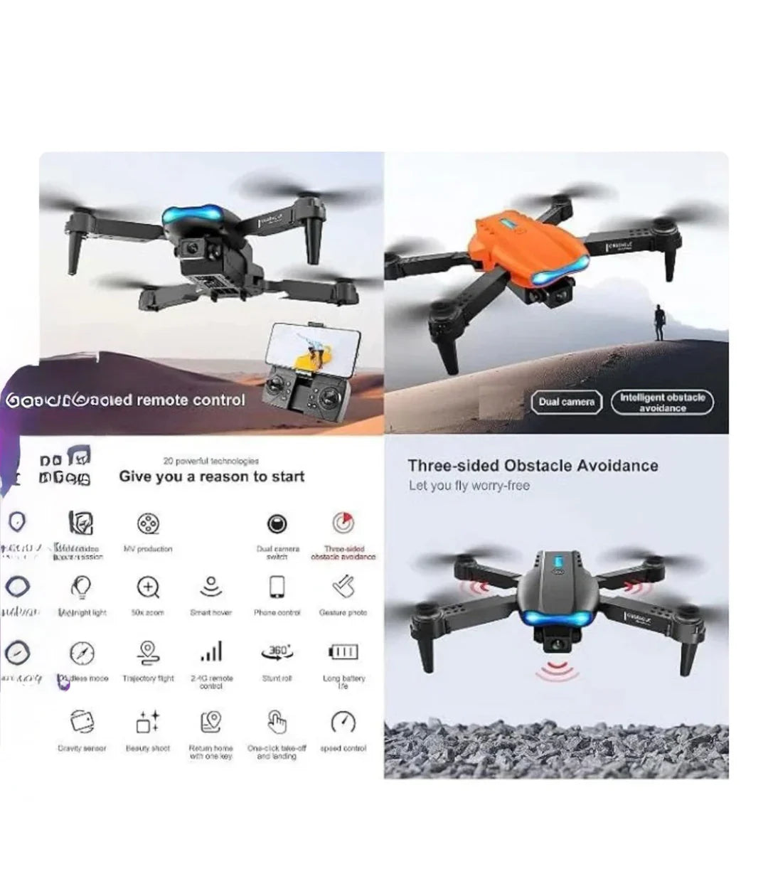 E99 PRO Drone Professional 4K HD Dual Camera