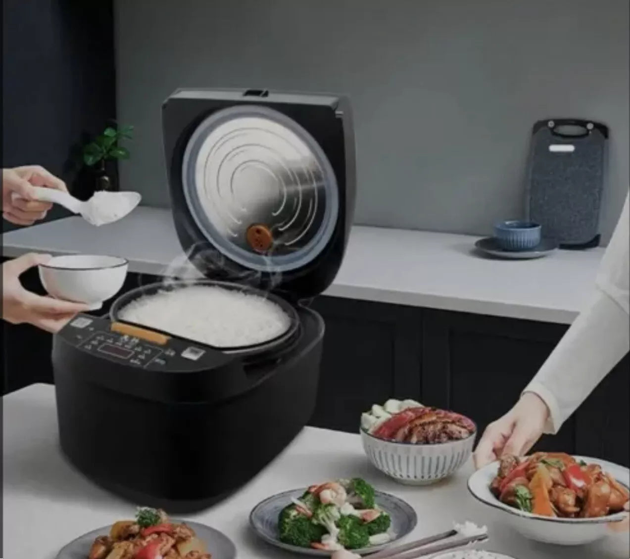 Silver Crest Electric Rice Maker, Multifunctional Digital Touch 5L 900W