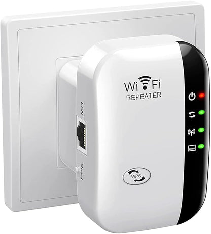 WiFi Extender, WiFi Booster, WiFi Repeater, Covers Up to 3000 Sq.ft, Internet Booster - with Ethernet Port, Quick Setup