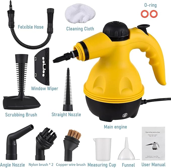 Hand Held Steam Cleaner JAPAN TECHNOLOGY 1200W High Temperature Pressurized Steam Cleaning