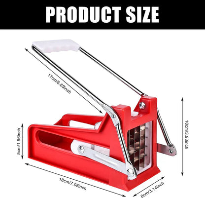 French Fry Cutter, 2-blade Potato Slicer, Non-slip Suction Lock Technology