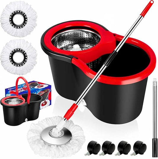 Premium Quality 360° Easy Spin Mop And Bucket Set Home Cleaner