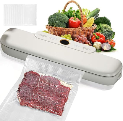 Food Vacuum Sealer Machine, Sealing Time Display, 80KPA Strong Suction, Automatic Vacuum Sealer