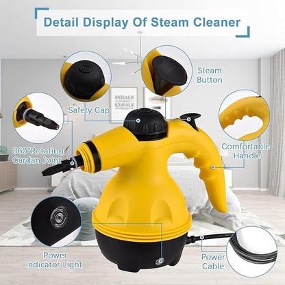 Hand Held Steam Cleaner JAPAN TECHNOLOGY 1200W High Temperature Pressurized Steam Cleaning