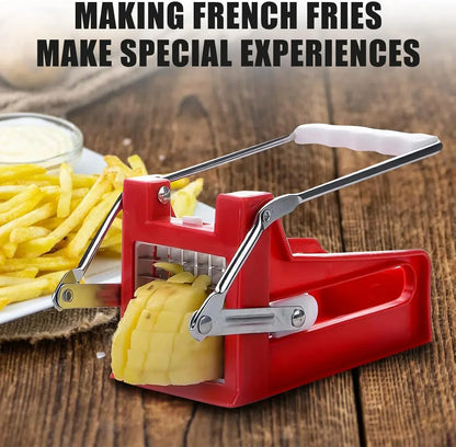 French Fry Cutter, 2-blade Potato Slicer, Non-slip Suction Lock Technology
