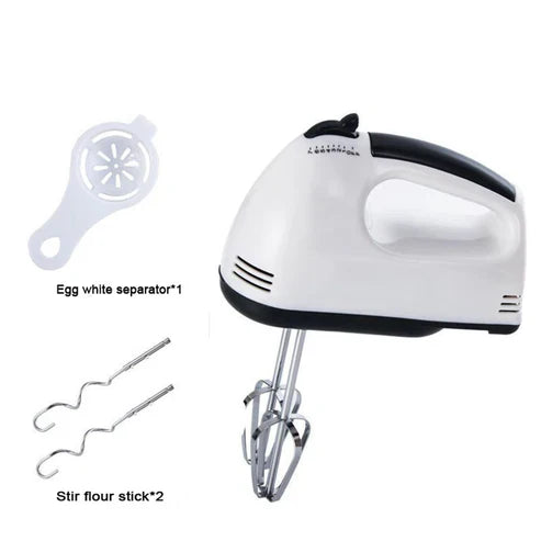 Electric Hand Mixer with Stainless Steel Attachments, 7 -Speed, Includes - Beaters, Dough Hooks Visit
